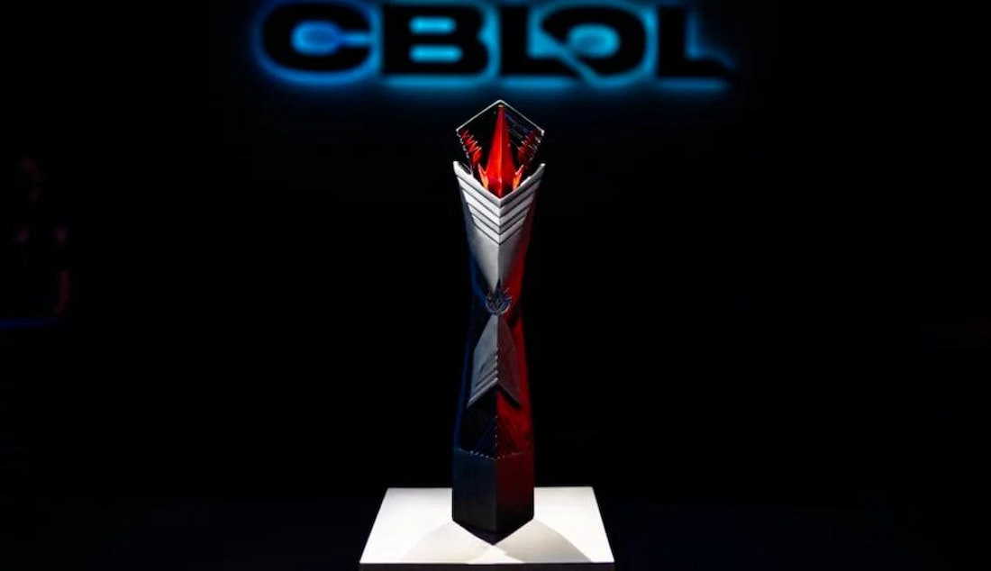 Imagem do troféu para ilustrar a matéria de quando começa o CBLOL 2024