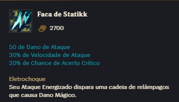 Na foto, a Faca de Statikk