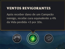 Na foto, a runa Ventos Revigorantes