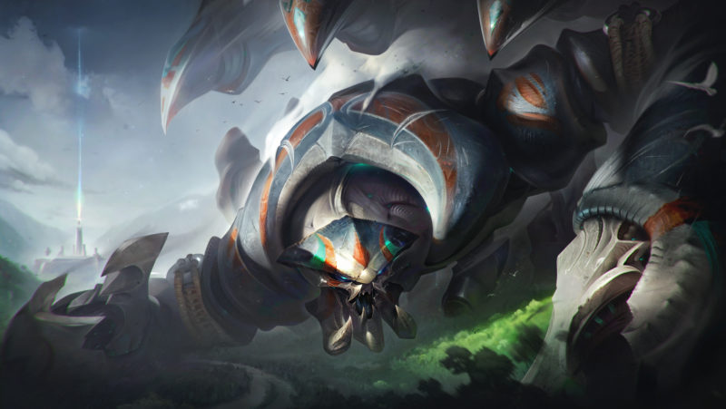 Imagem da skin base do rework do skarner no LoL