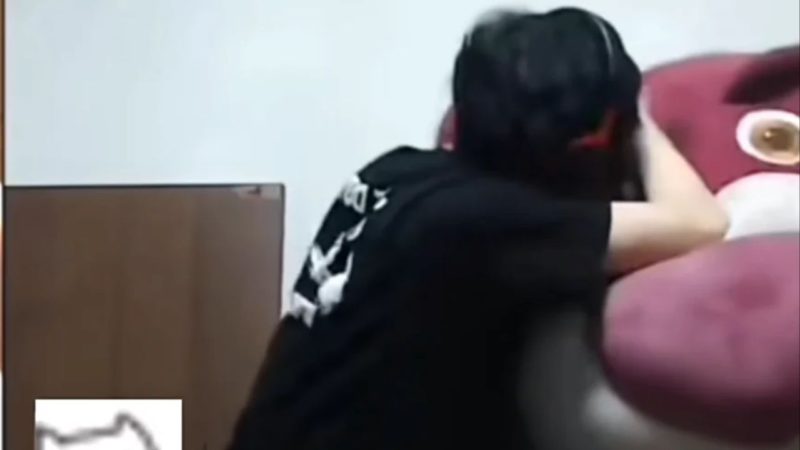 Na foto, o jogador Leyan, da LPL, que foi multado por gestos indecentes em live