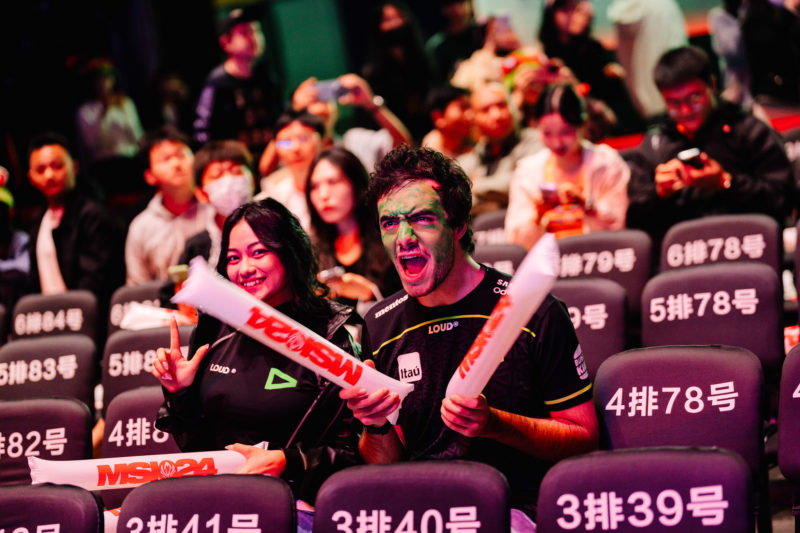 Imagem de um torcedor da LOUD no MSI 2024