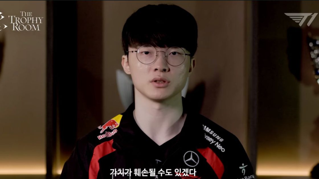 Na foto o Faker, mid-laner da T1