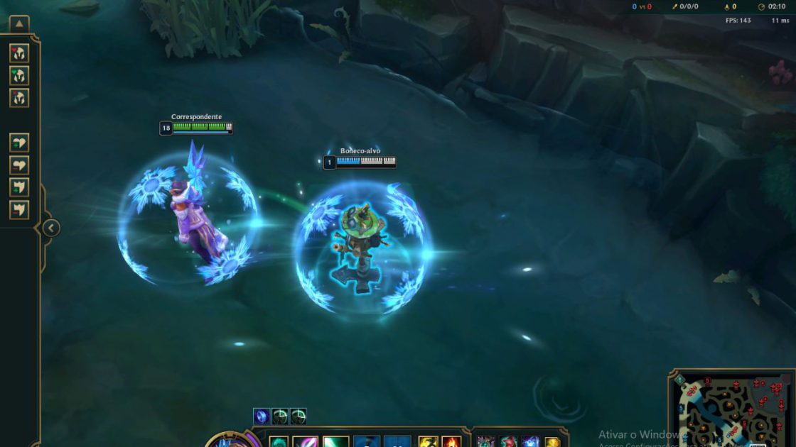 Na imagem o escudo absurdo que a Karma pode oferecer com uma nova build