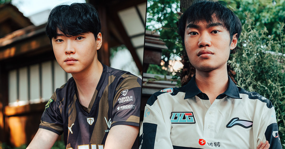 Na foto, Knight e Chovy, os melhores mid laners de suas regiões