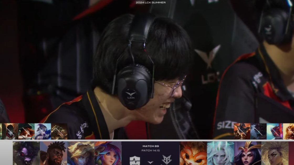 Na foto o Fisher, mid-laner da NS, que pickou pela primeira vez na história da LCK 2024 a Naafiri