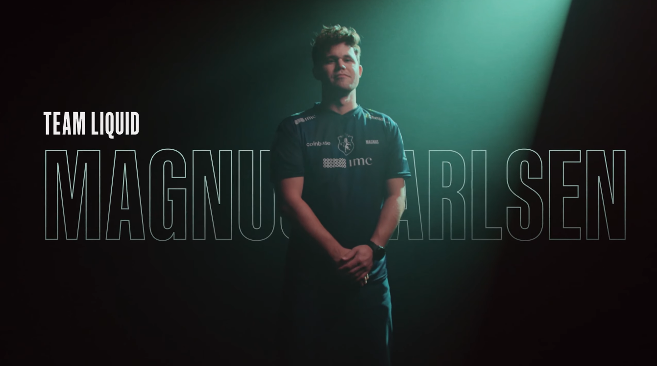 Foto do anúncio de Magnus Carlsen na Team Liquid.