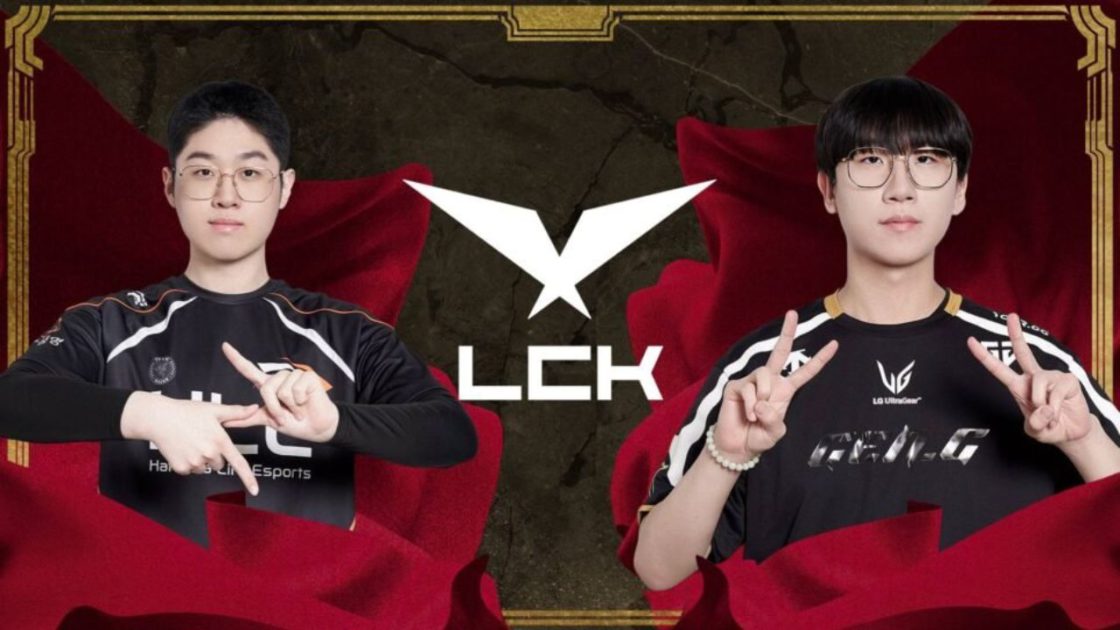 Na foto, HLE Zeus e Gen.G Ruler que se enfrentam na primeira partida da LCK 2025 2º split