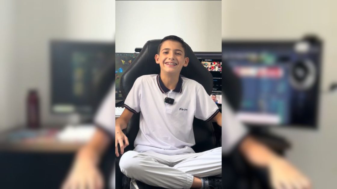 Na foto, o jovem Arthur Medina de apenas 13 anos que vai atuar pela FURIA Trainee