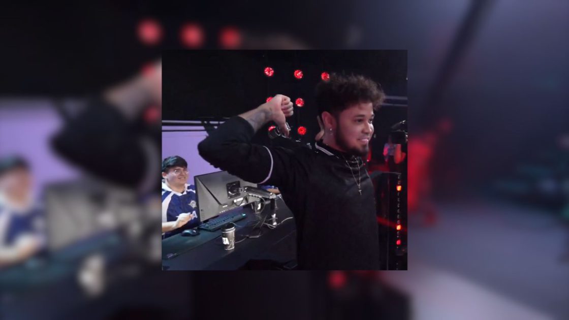 Na foto, a comemoração do TitaN após a paiN Gaming vencer a LEVIATAN