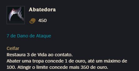 Imagem da Abatedora no LoL.