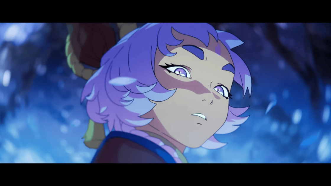 Foto da nova campeã na cinemática de Ionia no LoL.