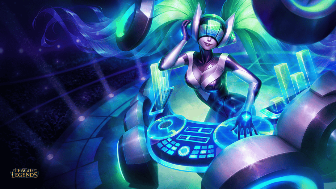 Imagem da Splash Art da DJ Sona.