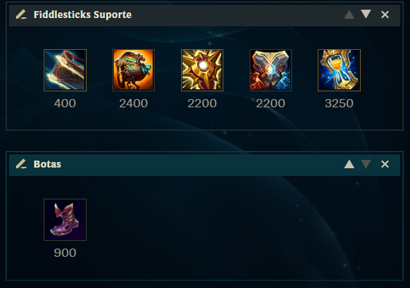Imagem da Build do Fiddlesticks Suporte.