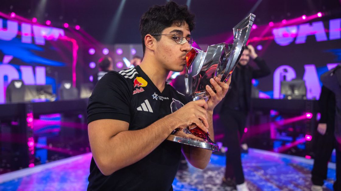 Na foto, o jungler Tatu, campeão pela FURIA na LTA Sul 2025 2º split