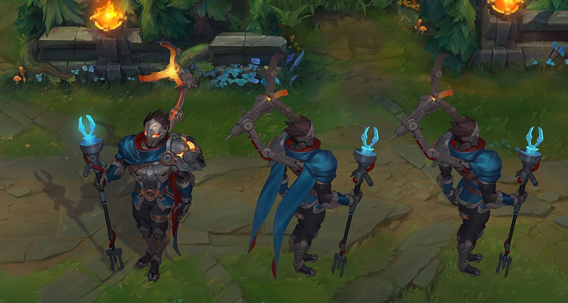 Imagem que mostra a skin tradicional do Viktor no LoL