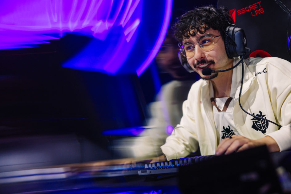 Foto de BrokenBlade jogando pela G2 no MSI 2025.