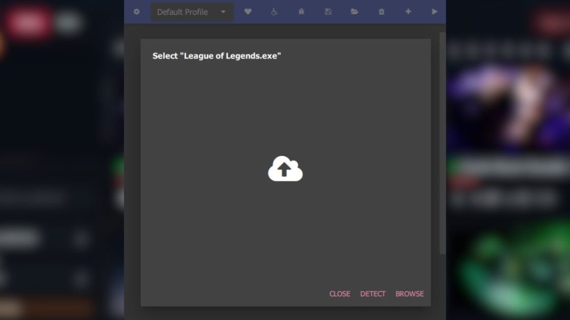 Imagem da tela inicial do CS LoL Manager, aplicativo que instala custom skins no LoL