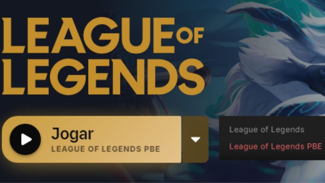 Imagem da seleção do servidor de testes PBE no League of Legends.