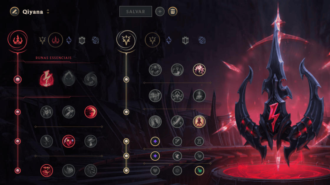 Imagem das runas da Qiyana.