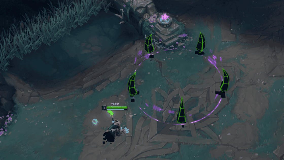 Imagem do E do Veigar, um dos maiores CCs do LoL.