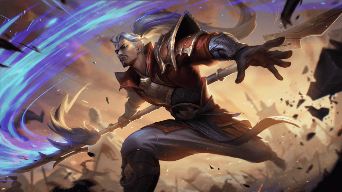 Imagem da Splash Art da skin Xin Zhao Imperial.