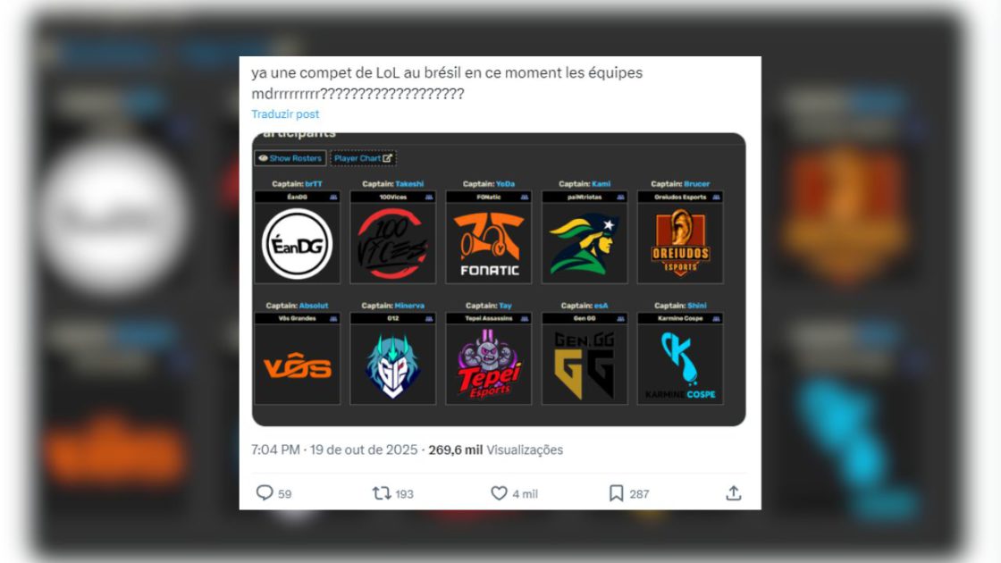 Comunidade europeia reagindo aos brasões do Kings Lendas 2025