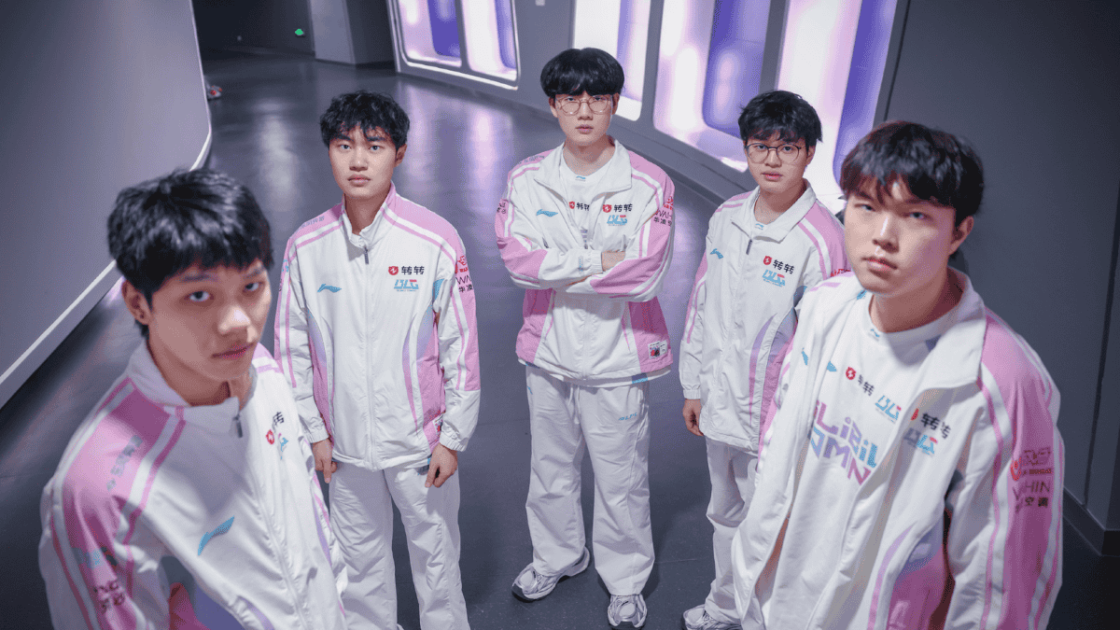 Foto da line-up da Bilibili Gaming na LPL 2026 1º Split.