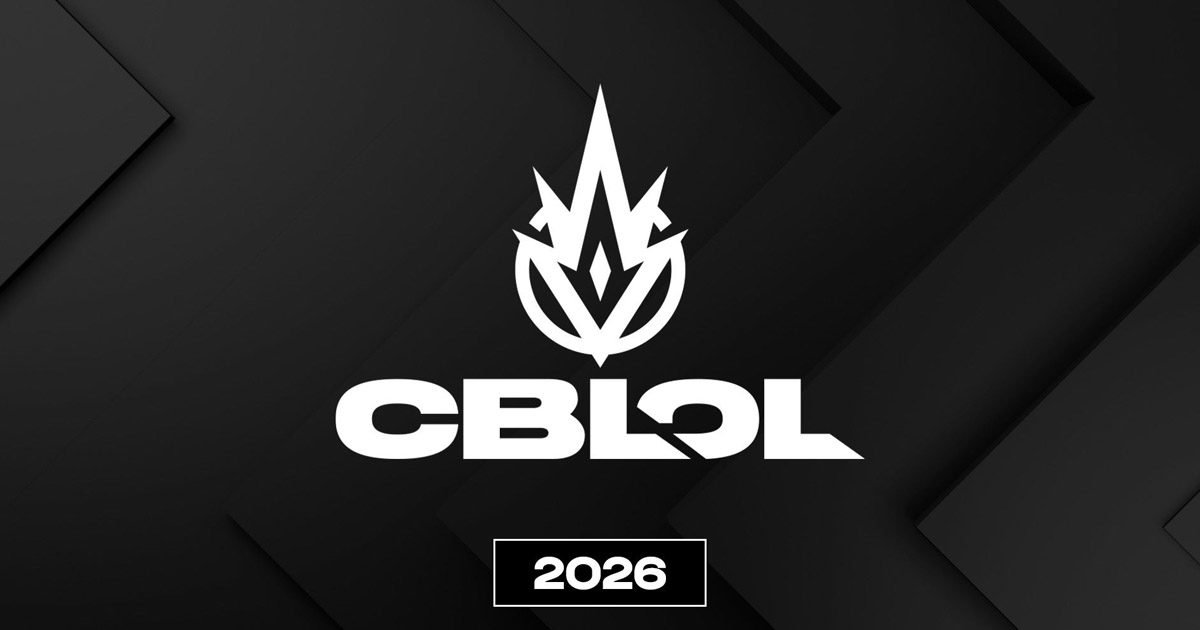 Imagem com a logo do CBLOL e a escrita 2026