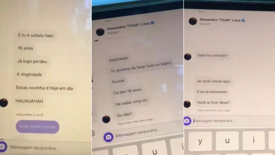 Na foto, conversas privadas do TitaN