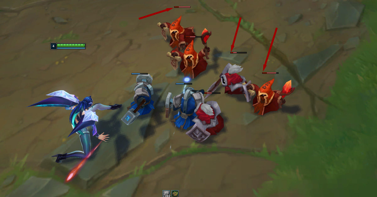 Imagem do recurso de assistência do last hit no LoL