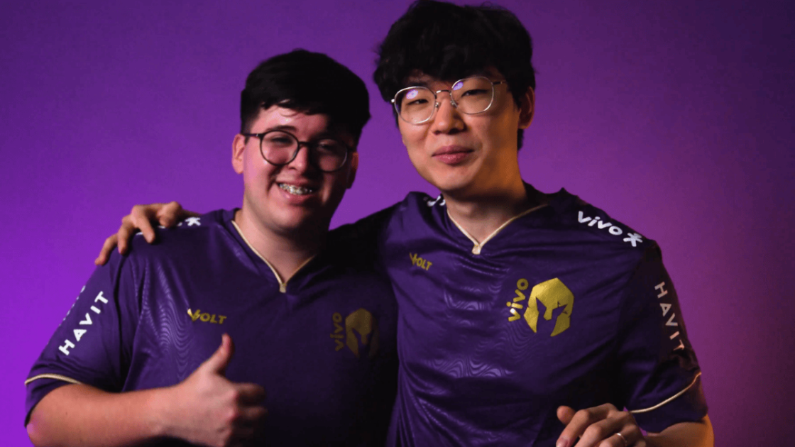 Foto de Wizer e Ceo no anúncio da Vivo Keyd Stars.