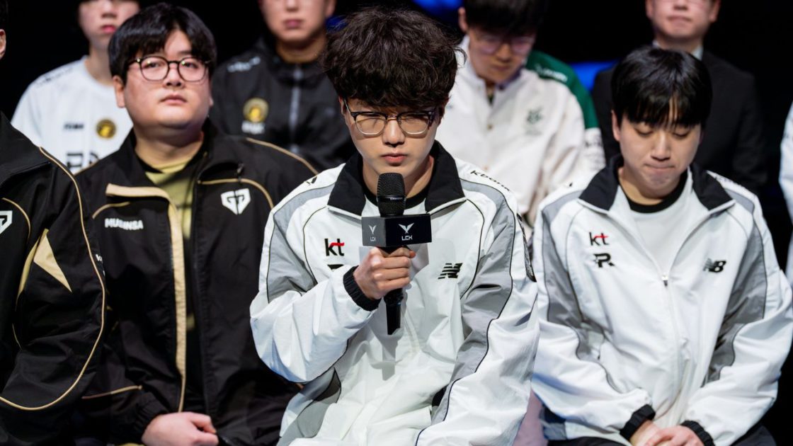 Na foto, PerfecT, top-laner da KT Rolster na LCK 2026 1º split