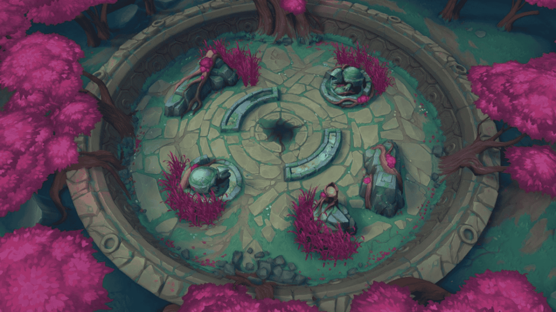 Imagem do Mapa Bosques Ancestrais do Modo Arena.