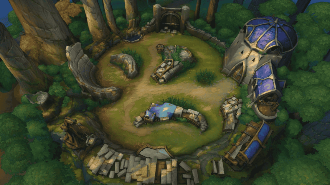 Imagem do Bosque de Petricita, mapa do Modo Arena.