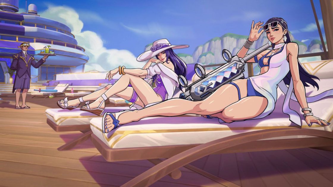 Imagem das novas skins do Darius Curtindo o Verão e Noitada Curtindo o Verão no 2XKO