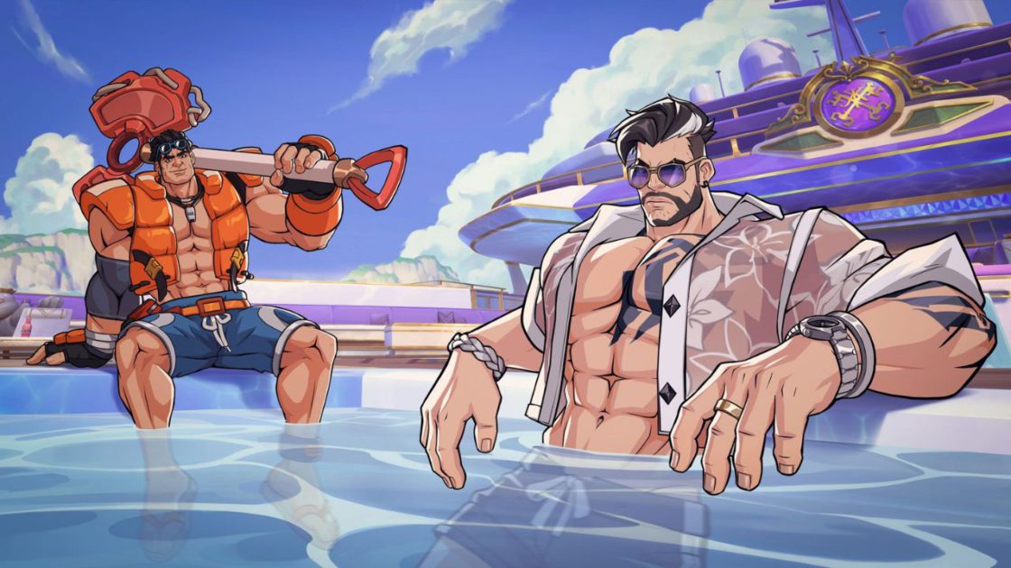 Imagem das novas skins do Darius Curtindo o Verão e Noitada Curtindo o Verão no 2XKO