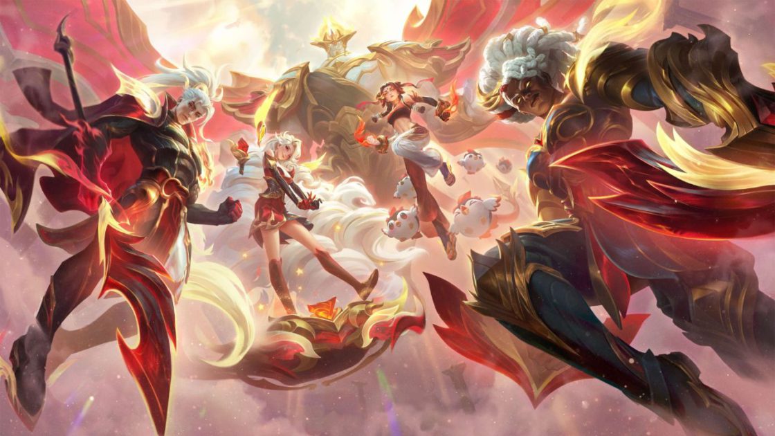 Imagem das novas skins T1 Worlds 2025.