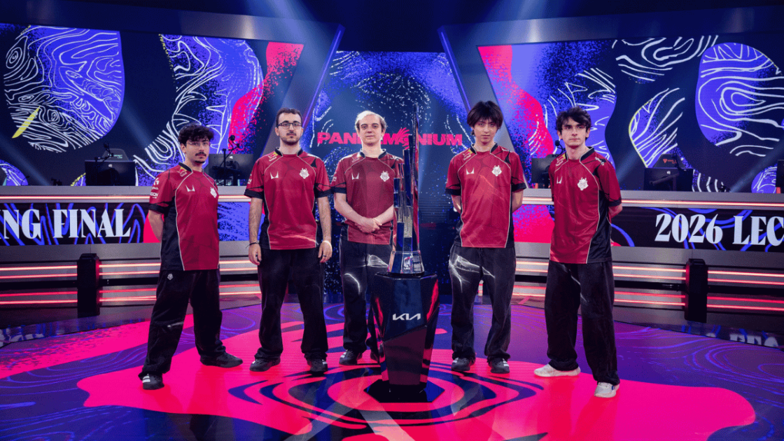 Foto do elenco da G2 Esports na final da LEC 2026 2º Split.