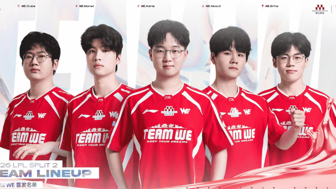 Foto da line-up da Team WE.
