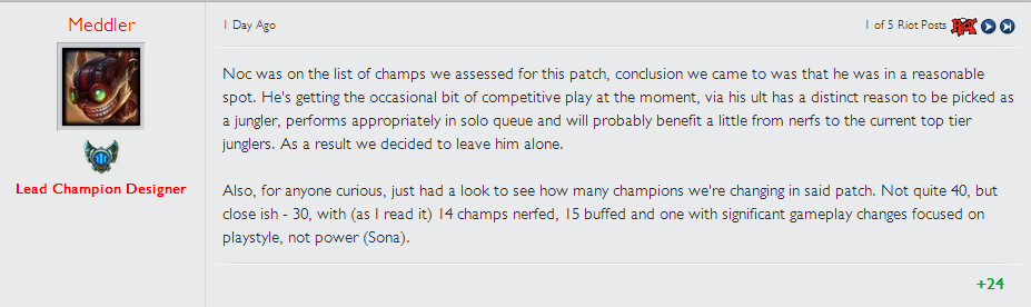 30 Campeões receberam mudanças no Patch 4.13