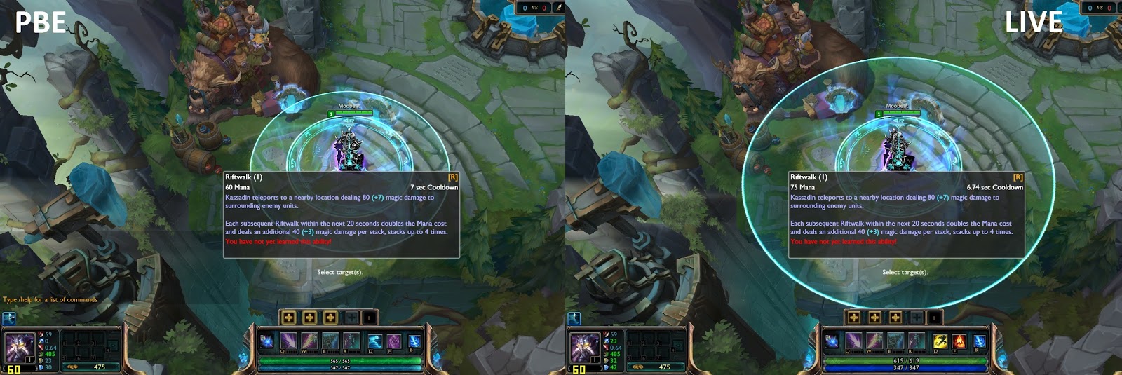 PBE – Kassadin Nerfado Novamente, Itens Novos e outras Mudanças