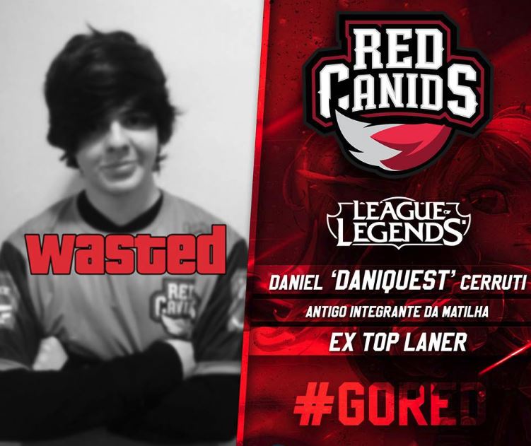 Em menos de uma hora após o anúncio, Daniquest é banido por elo job