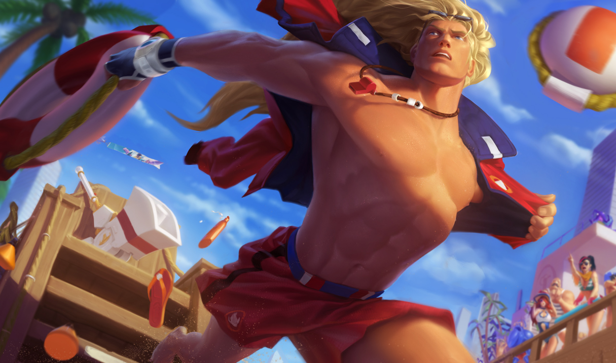 PBE 27/6 – Skins Pool Party Taric, Fiora e Miss Fortune, Dragão das nuvens buffado