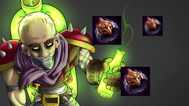 A build do Singed com três Lacres Negros