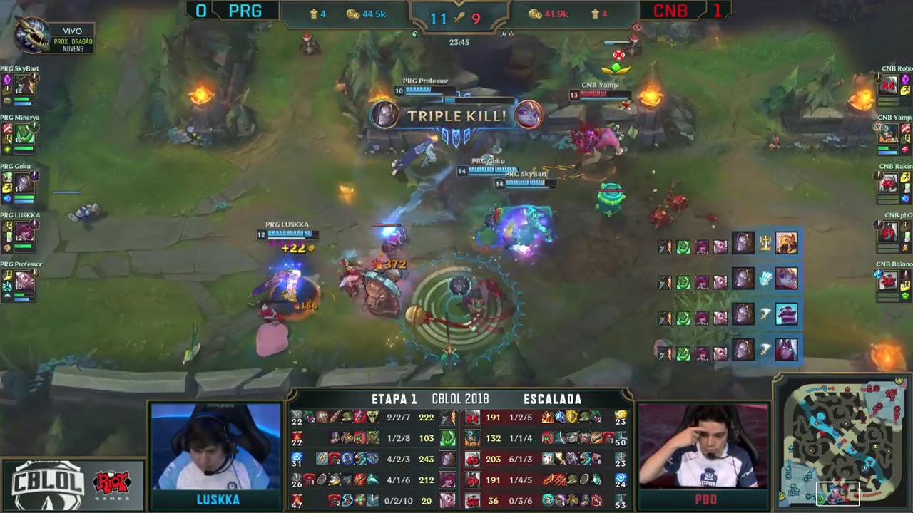 Jogada – Reveja o Pentakill de Goku contra a CNB na escalada