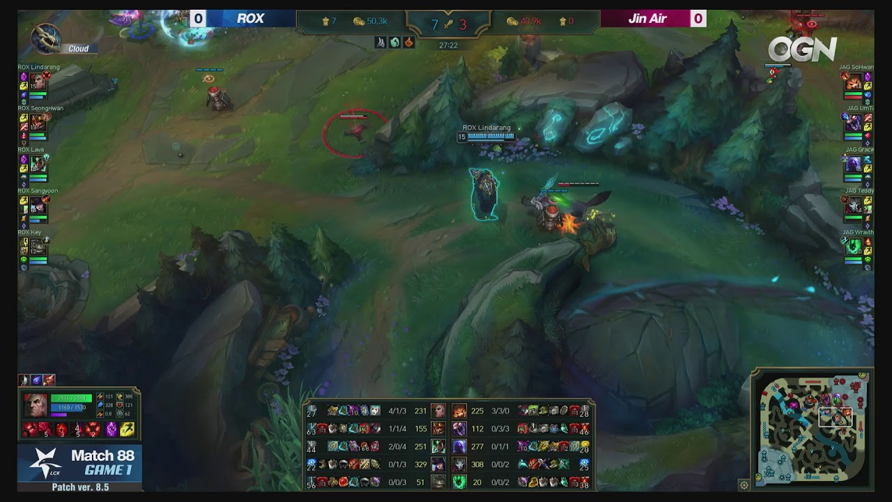 Jogada – Jin Air executa combo Skarner + Thresh na LCK