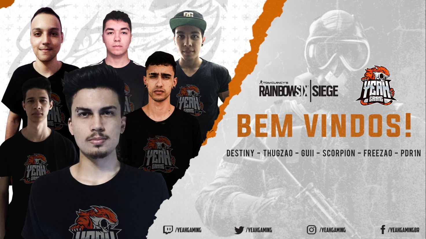 YeaH Gaming anuncia nova line-up de Rainbow Six