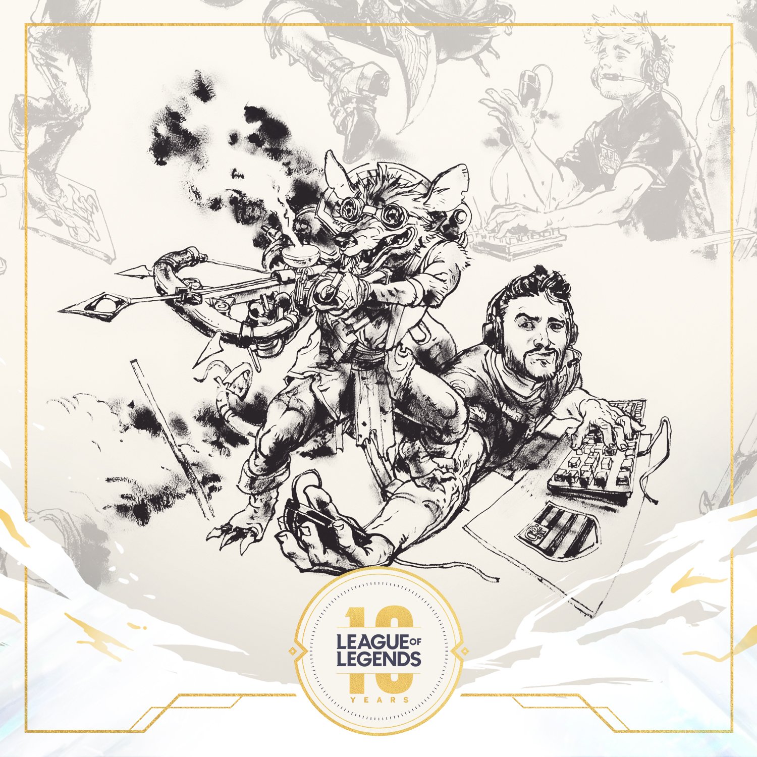 LoL: Yoda, brTT, Pato Papão e outros brasileiros estão no mural comemorativo de 10 anos