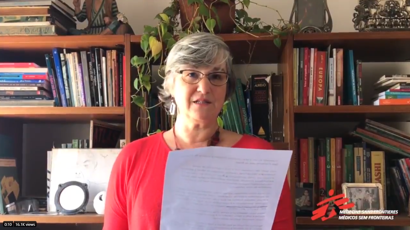 Presidente interina do MSF agradece doação do CBOLÃO: “É muito bom ter vocês do nosso lado”